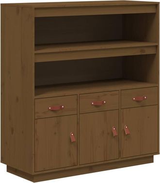 Berkfield Home Highboard Honey Brown 100x40x108.5 cm Solid Wood Pine