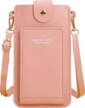 Generic Womens Leather Messenger Bag with Transparent Operation Screen and Secure Hasp Closure for Everyday and Phone Carrying (One Size)