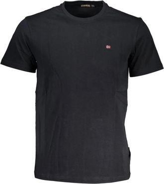 Napapijri Stijlvolle Crew Neck Tee - Heren - T-shirts - Zwart - L - Katoen - Tops