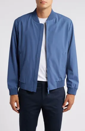 BOSS Hanry Stretch Virgin Wool Blend Jacket in Navy at Nordstrom, Size 38 - R