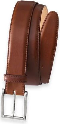 Paul Fredrick Leather Belt With Changeable Buckle in Chestnut at Nordstrom, Size 40