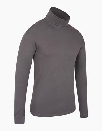 Mountain Warehouse Mens Mountain Warehouse Mens Meribel Cotton Thermal Top - Grey - Size: 32