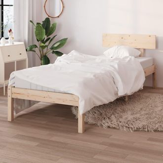 vidaXL Estructura De Cama Sin Colch&oacute;n Madera Maciza 90x200 Cm Vidaxl