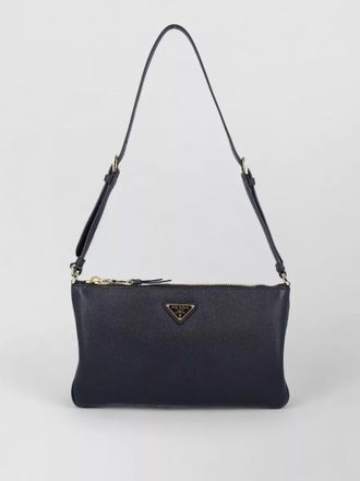 Prada shoulder bag leather handle metal hardware