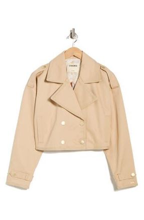 L'agence Kento Crop Cotton Trench Coat in Doeskin/Ikebana at Nordstrom Rack, Size X-Large