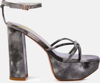 London Rag prisma tie-dye high platform heeled sandals