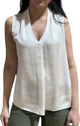 Joseph Ribkoff V-Neck Sleeveless Pullover In Winter White