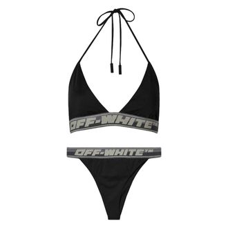 Off-white Off White Dames/Dames Logo Bikini (Zwart)