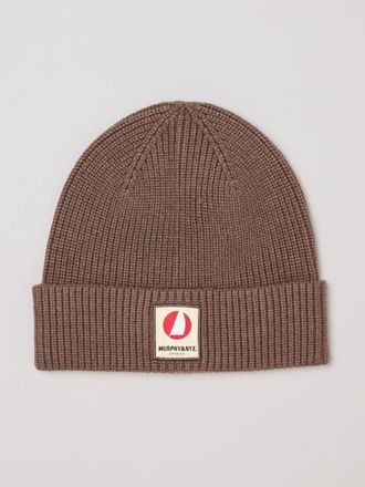 Murphy & Nye Berretto beanie in cotone con risvolto e patch logo