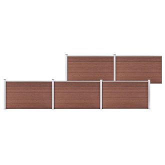 vidaXL Valla De Jard&iacute;n De Wpc Marr&oacute;n 872x106 Cm Vidaxl