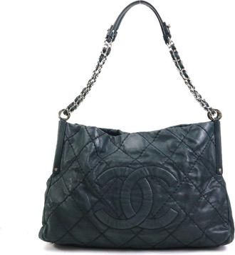 Chanel Leather Metal Shoulder Bag (Pre-Owned)