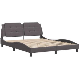 vidaXL Vidaxl - Bed Frame with led without Mattress Zadar Grey 160x200 cm