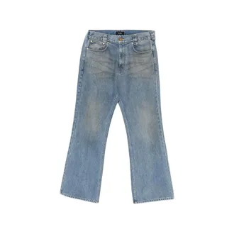 Willy Chavarria Faded Wide-leg Jeans
