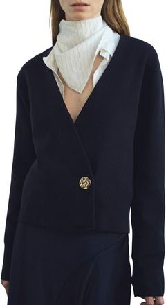 Mango Anita Cardigan in Dark Navy at Nordstrom, Size X-Small