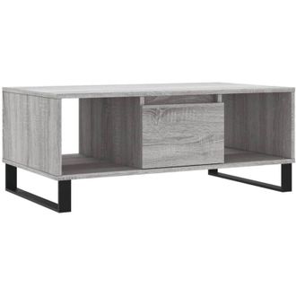 vidaXL Vidaxl - Mesa De Centro Madera Contrachapada Gris Sonoma 90x50x36,5 Cm