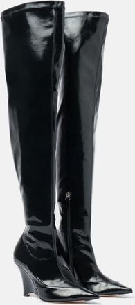 Scarosso Marta I Boots in Black - Synthetic Leather at Nordstrom, Size 37.5