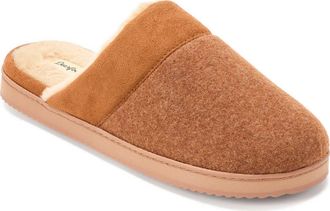 Dearfoams Owen Faux Fur Lined Scuff Slipper in Chestnut at Nordstrom Rack, Size X-Large