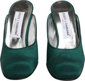 Dolce & Gabbana Green Suede Leather High Heel Pumps Womens Shoes (Pre-Owned)