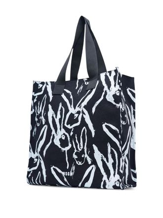 Msgm rabbit-print tote bag - women - Fabric - One Size - Black