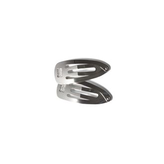 Miu Miu Metal Hair Clips, Woman, Steel Gray
