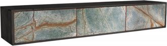 Global Interiors Hängendes Design Lowboard Mountain Soul, Naturstein Bunt - 160 x 33 cm
