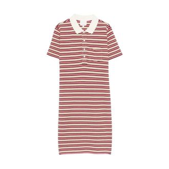 A.P.C. Short Dresses, female, Red, Size: XS Ray&eacute; Polo Dress