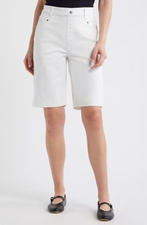 Hue Mid Rise Bermuda Shorts in White at Nordstrom, Size X-Large
