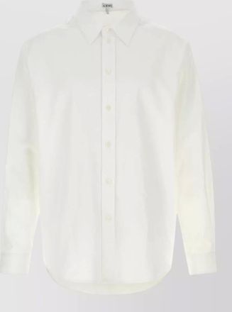 Loewe poplin shirt long sleeves buttoned cuffs hem