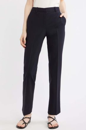 Theory Treeca Slim Fit Stretch Wool Pants in Deep Navy at Nordstrom, Size 14