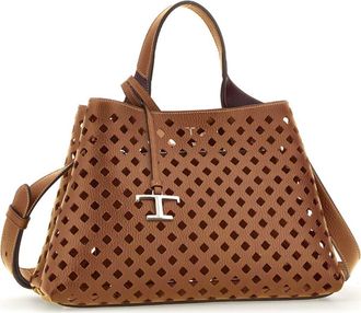 Tod's Apa Perforated Leather Top Handle Bag in Kenia/Bordeaux at Nordstrom
