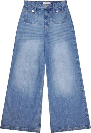 Munthe Lichtblauwe Denim Broek met Zakken - Dames - Loose Fit Jeans - Blauw - XS - Denim - Jeans