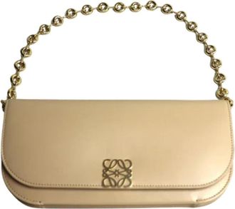 Loewe Tweedehands leren handtassen - Dames - Vintage Handtas - Beige - ONE Size - Vintage