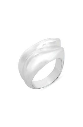 Leith Ridged Ring in Silver at Nordstrom Rack, Size 9