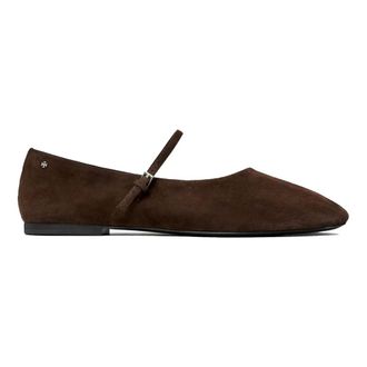 Tory Burch Tory Burch, Ballerinas, female, Brown, Size: 7 1/2 US Brown Suede Mary Jane Flats