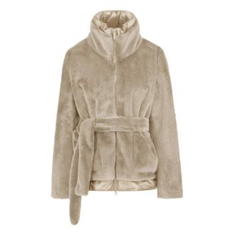 Bomboogie Giacca in ecopelliccia a collo alto - - Jackets - Donna - Beige - 2XL