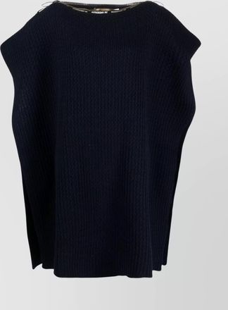 J.W.Anderson wool poncho with zip detailing and side slits