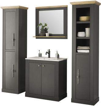 HOME AFFAIRE Badmöbel-Set »WESTMINSTER, Bad im Landhausstil, 4-teiliges Badezimmer« 4 Stk. tlg