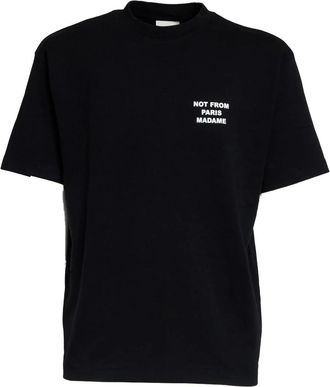 Dr&ocirc;le de Monsieur Le T-Shirt Slogan Classique - Heren - T-shirts - Zwart - M - Katoen - Tops