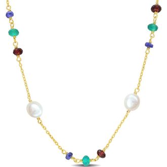 Delmar Sapphire & Garnet Necklace in Gold Multi at Nordstrom Rack