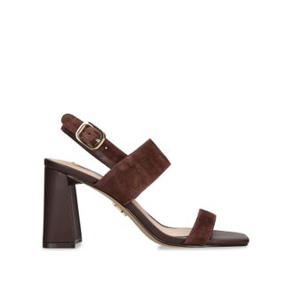 Steve Madden Womens Suede Wendie Dark Brown Heels - Size UK 7