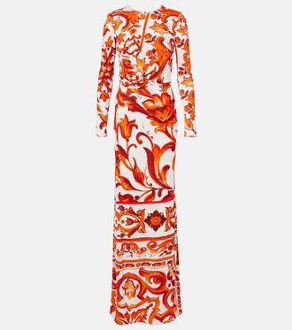 Dolce & Gabbana Majolica organza maxi dress