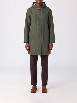 Herno Cappotto monopetto in misto lino e lana con cappuccio