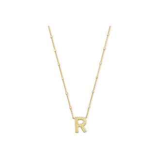 Kendra Scott Letter R Pendant Necklace - Gold Metal