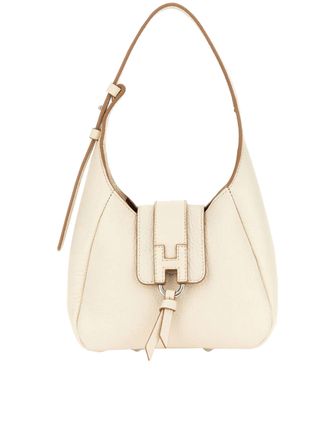 Hogan Neutral Structured Small Rounded H Handbag