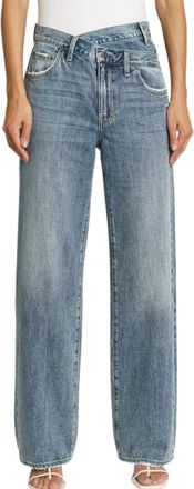 Pistola Denim Bobbie Crossover Wide Leg Jean In Pulse