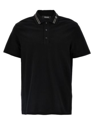 Versace Mens Medusa Embroidery Polo Shirt