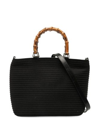 Gucci 1990-2000 Nylon Bamboo satchel - Black