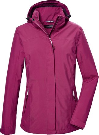Killtec Killtec Womens Kos 26 Wmn Jckt Functional rain Jacket with Zip-Off Hood, Beaujolais, 42