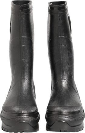 Dolce & Gabbana Metallic Black Pull On Rain Boots Men Mens Shoes (Pre-Owned)