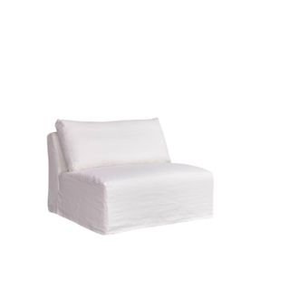 Tikamoon Sill&oacute;n modular de lino blanco